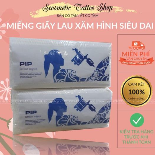 Giấy khô lau mực xăm ,miếng giấy mềm dai 1 Gói/100 miếng