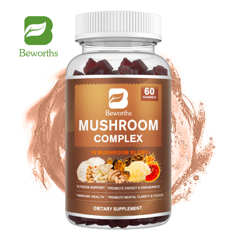 BEWORTHS Mushroom Complex Gummies 2500mg Hỗn hợp 10 loại nấm giúp tăng
