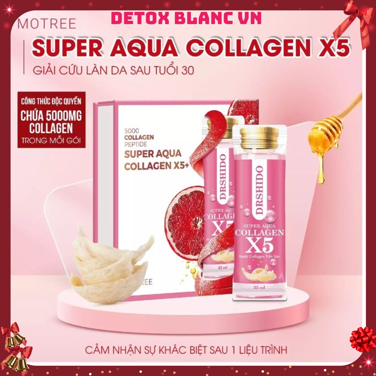 Nước Collagen Yến Sào Nhật Bản-COLLAGEN X5 SUPER AQUA DR SHIDO