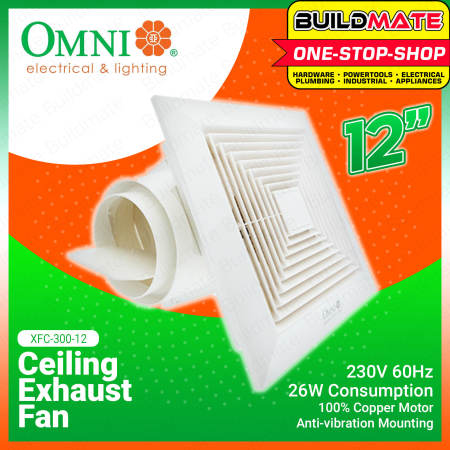 OMNI 12" XFC300-12 Ceiling Exhaust Fan by BUILDMATE