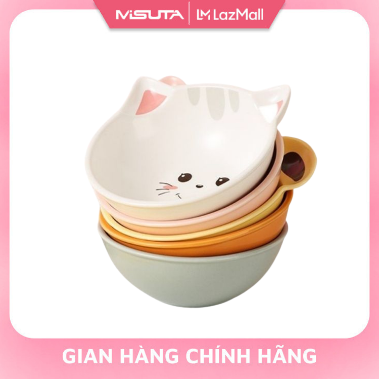 Bát ăn dặm cho bé, bát ăn dặm sứ hình thỏ, mèo ngộ nghĩnh cho bé