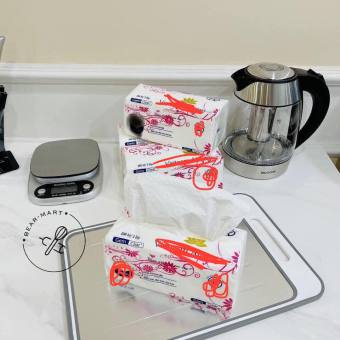 Giấy ăn lụa, giấy rút 3 lớp gói 300 tờ - VTCS1