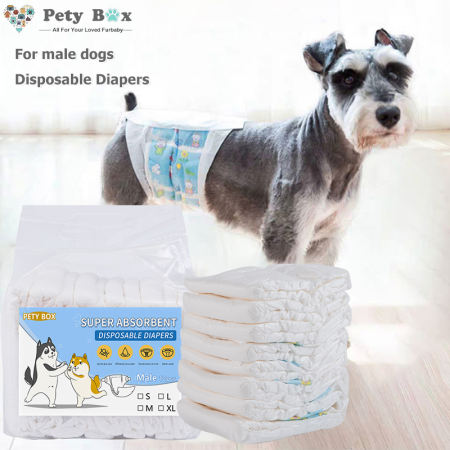 PawPads Disposable Male Dog Diapers - 12 Pack