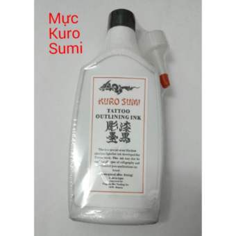 Mực xăm hình tattoo Kuro Sumi 360ml lên màu cực đen