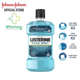 Nước súc miệng Listerine Cool Mint diệt khuẩn giữ hơi thở thơm mát 250ml