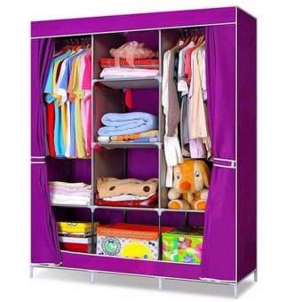 Tủ vải cao cấp đựng quần áo 3 buồng 8 ngăn cỡ lớn, Tủ Vải 3 Buồng 8 Ngăn Khung Inox (Giao Màu Ngẫu Nhiên) , Tủ vải quần áo 3 buồng 8 ngăn cao cấp , Tủ vải 3 buồng 8 ngăn - Tủ vải khung sắt