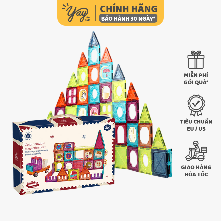 Trò chơi khung cửa sổ sắc màu, khung kính nam châm lắp ráp cho bé 3+