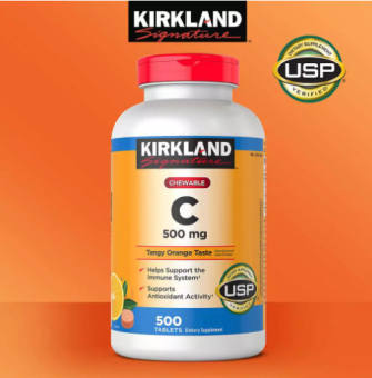 Kẹo ngậm bổ sung Vitamin C 500mg  Kirkland 500 viên của Mỹ
