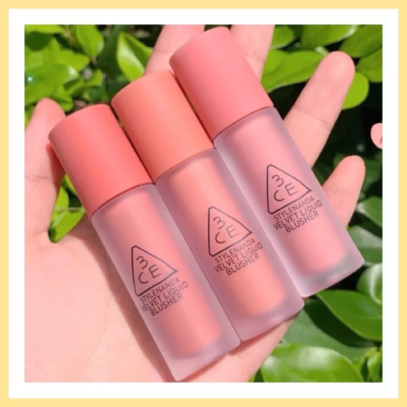 Má Hồng Dạng Kem Lì Mịn 3CE Velvet Liquid Blusher (Like That - So Alive - Vienna Rose)