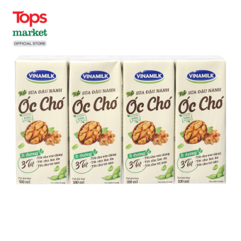 Lốc 4 Sữa Đậu Nành Vinamilk Hạt Óc Chó 180ML