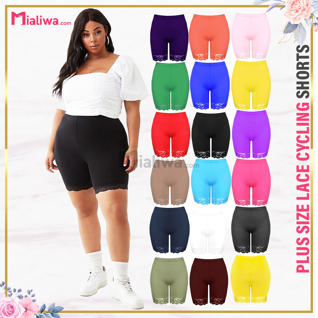 Buy High Waist Mid Cycling Shorts Plus Size online | Lazada.com.ph