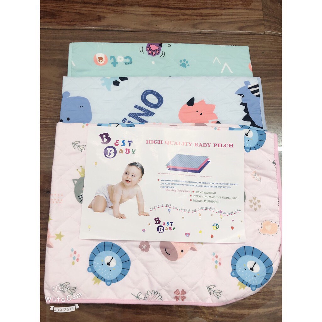 Tấm lót chống thấm 3 lớp thoáng khí có thể giặt được 55 x70 cm