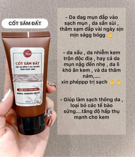 Mặt Nạ Đông Y Gia Truyên - Cốt Sâm Đất Nicos Thanh Nhi