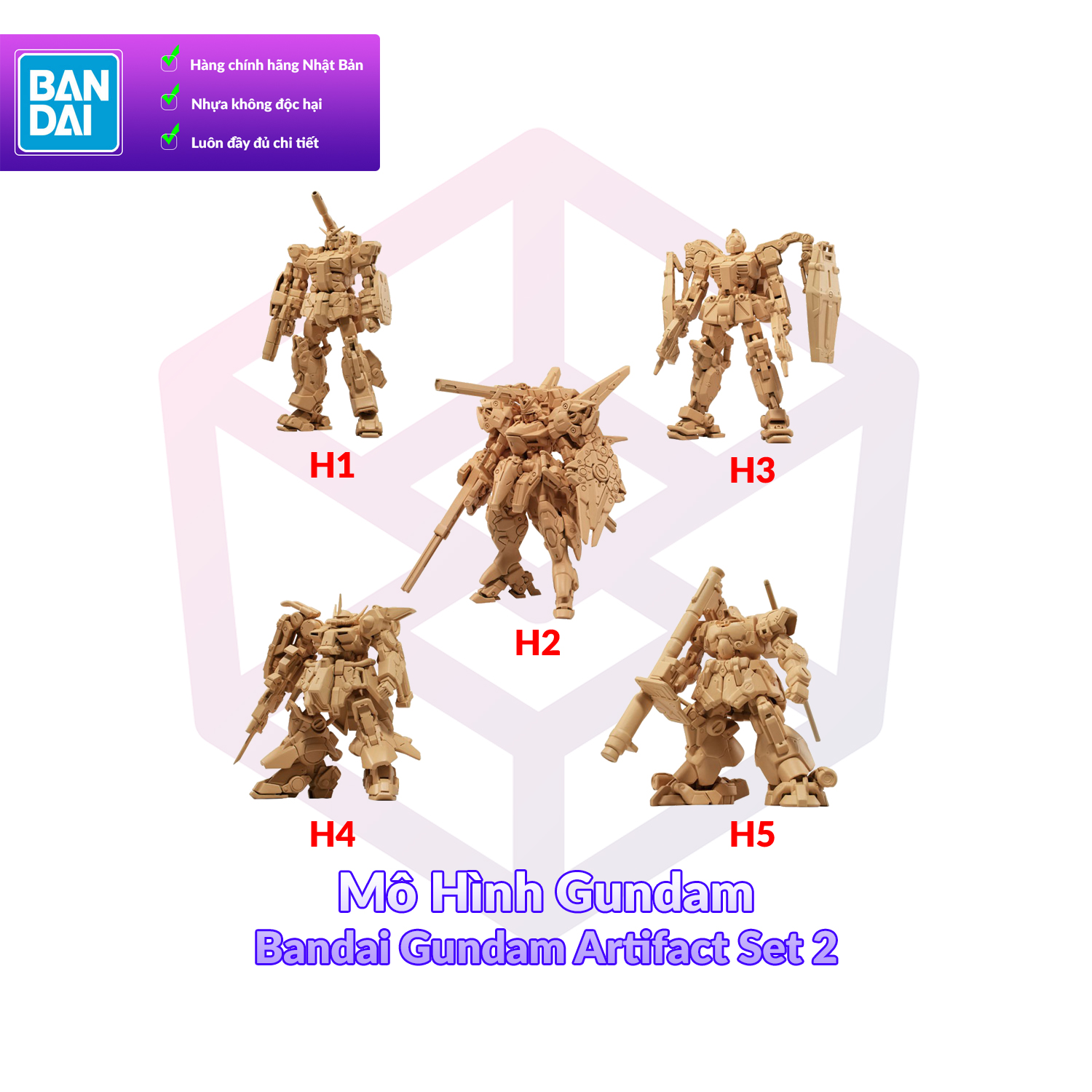 Mô Hình Gundam Bandai Gundam Artifact Set 2