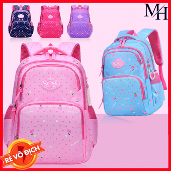 Balo cho bé gái đi học cấp 1 cấp 2, cặp sách nhiều ngăn chống thấm nước cho học sinh tiểu học, trung học