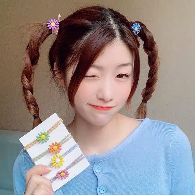 [Hot trend - Hàng nhập khẩu] Dây buộc tóc nữ bông cúc nhiều màu xinh xắn thun mềm, co giãn tốt, Thun cột tóc hoa cúc phong cách Hàn Quốc, giao màu ngẫu nhiên