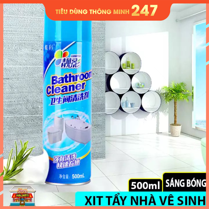 Combo 3 chai xịt tẩy rửa vệ sinh nhà tắm Bathroom Cleaner 500ML - Chai xịt bọt tuyết rửa bồn cầu vệ sinh nhà tắm