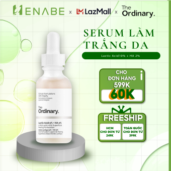 Serum trắng da The Ordinary Chính Hãng - Tinh chất dưỡng da The Ordinary Lactic Acid 10% + HA 30ml