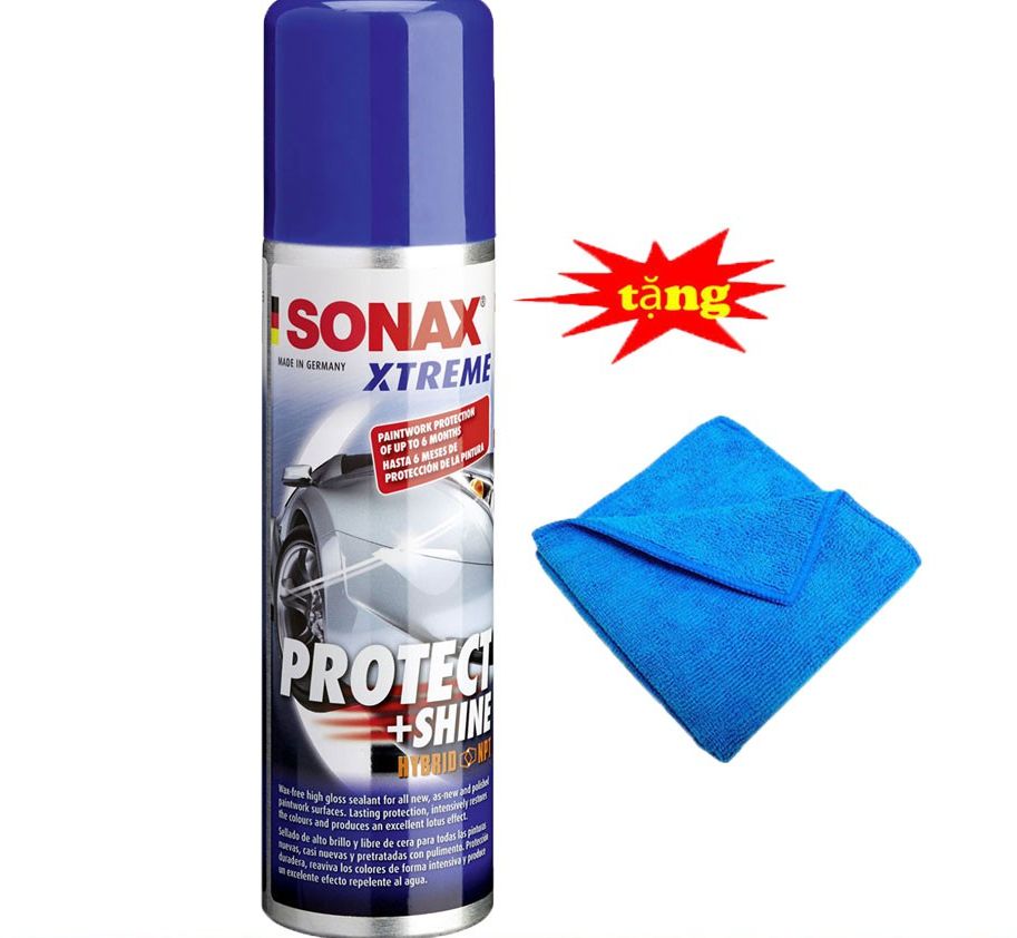 Sonax đánh bóng sơn- dung dịch phủ nano bóng sơn và tạo hiệu ứng lá sen sonax xtrem protect+ shine onzca shop