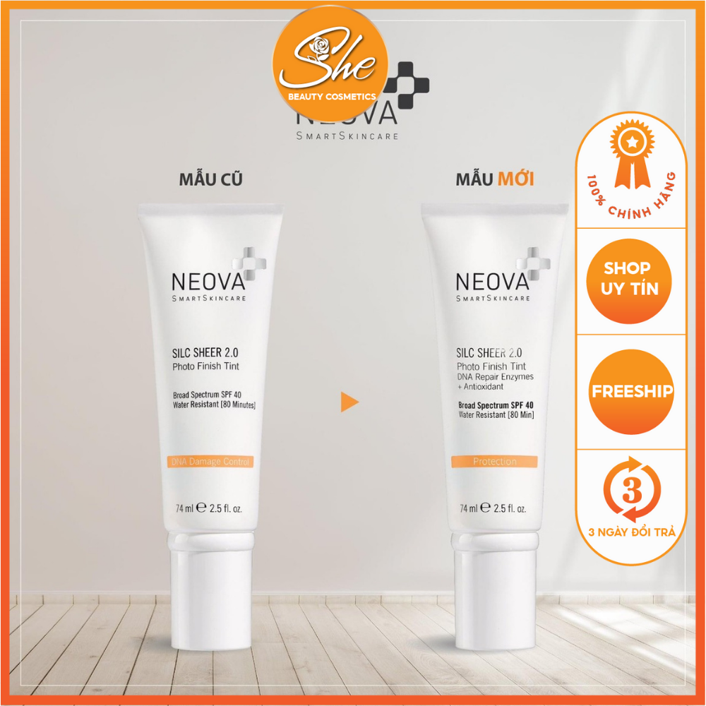 Kem Chống Nắng Neova BB SPF40 74ml ,KCN ,kem đi nắng,[Hàng Công Ty] Kem chống nắng Neova Active Silc Sheer 2.0 SPF 40