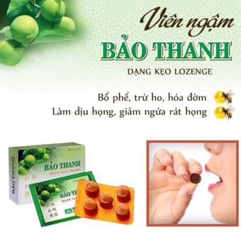 Viên ngậm bảo thanh/ kẹo ngậm bảo thanh có đường vĩ 5 viên