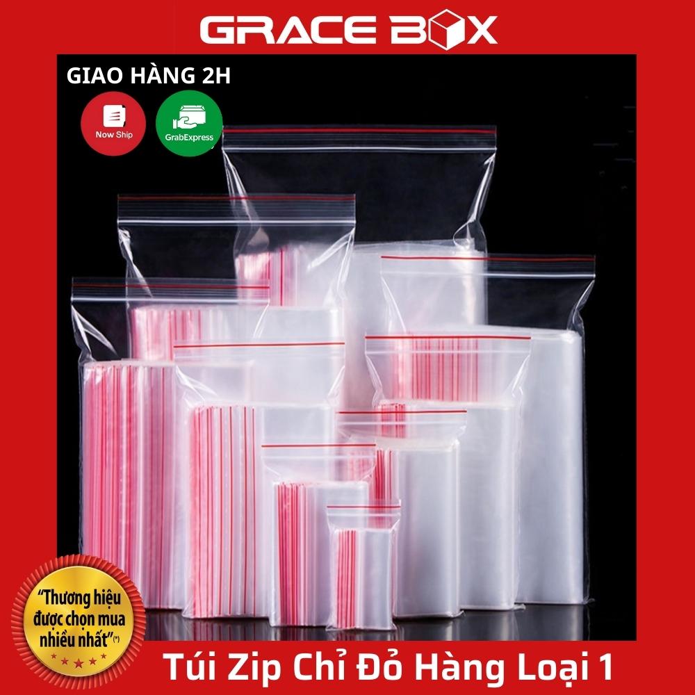 1kg túi zip chỉ đỏ hàng loại 1 - siêu thị bao bì grace box