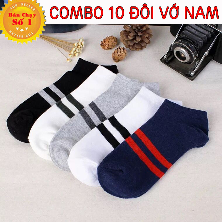 [HÀNG TỐT]  Combo 10 Đôi Tất Vớ Nam Cổ ngắn - giá rẻ vải đẹp, giao màu ngẫu nhiên