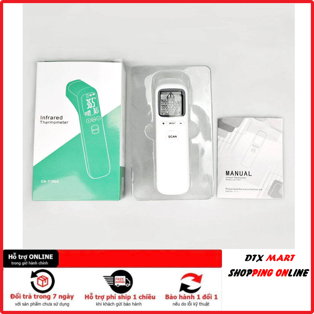 Máy Đo Thân Nhiệt CK-T1803. Nhiệt Kế Hồng Ngoại Công Nghệ Nhật Bản - Độ Chính Xác Cao - Nhỏ Gọn Tiện Lợi