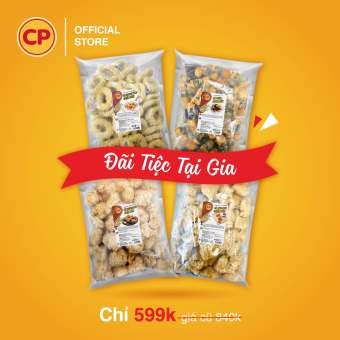 CP Combo Đãi Tiệc Tại Gia - Gồm 4 món Gà Tatsutaage Nhật Bản, Gà Karaage Chiên Giòn, Gà Nugget Vòng Chiên Giòn, Gà Cuộn Rong Biển