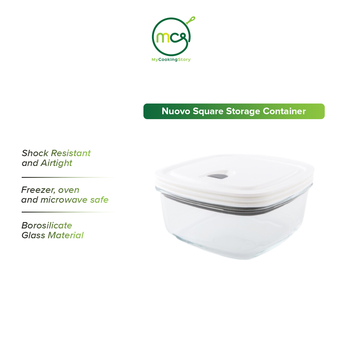 Gambar My Cooking Story    Nuovo 0.9l Square Storage Container