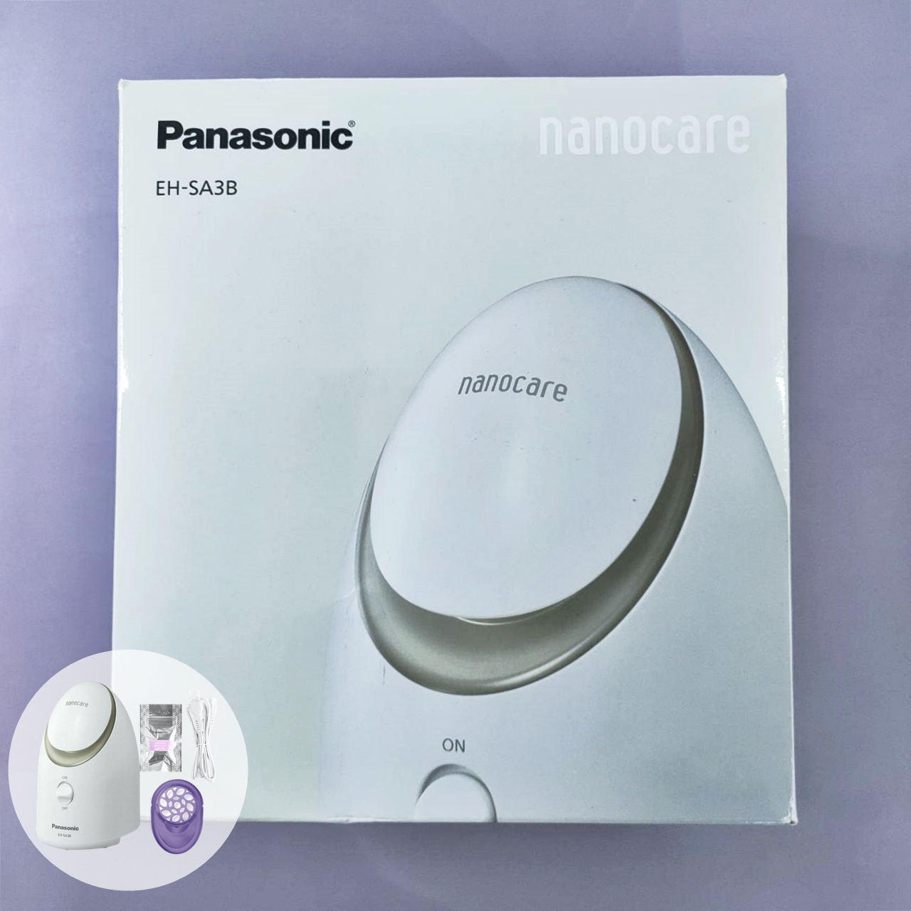 (Panasonic®) Nanocare Steamer With Aroma Lavender Tablet, EH-SA3B นาโนแคร์ สตรีมเมอร์ เครื่องอบไอน้ำใบหน้าขนาดเล็ก ทรีตเมนต์ใบหน้า เครื่องพ่นทำความสะอาดผิวหน้า ราคา 13,998 บาท*ส่งฟรี