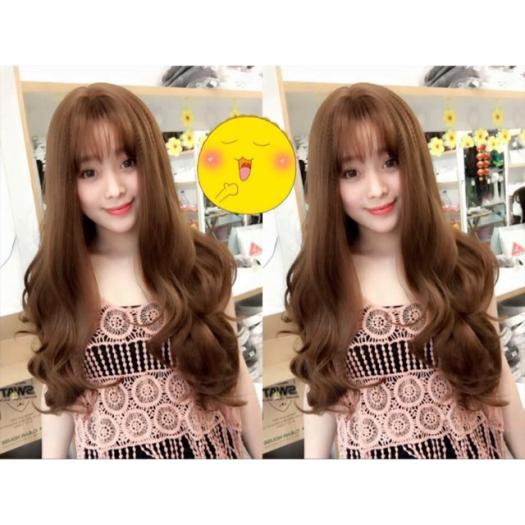 Tóc giả nữ cả đầu 🤡🤡 Tóc giả nguyên đầu xoăn dài
