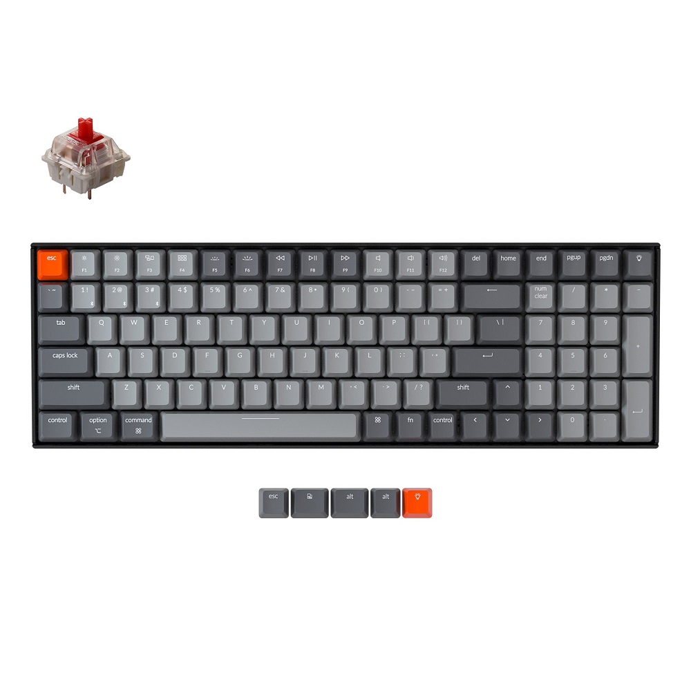Bàn phím cơ không dây keychron k4 n- bản nhôm -rgb -hotswap