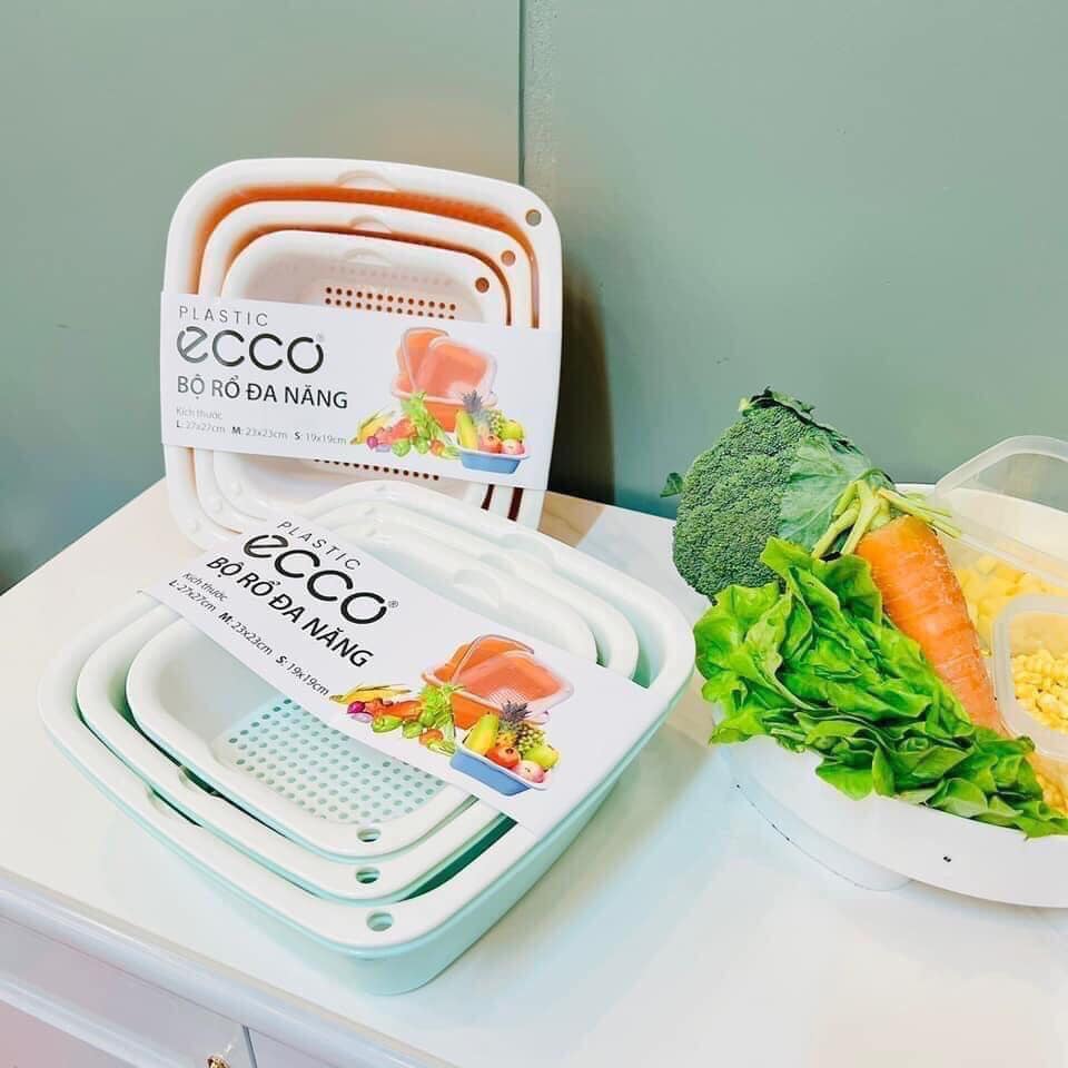 Sét 6 chậu rổ ecco đa năng