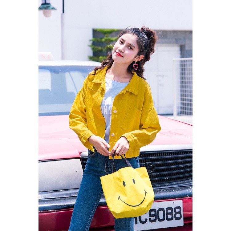 [HCM]ÁO KHOÁC KAKI JEAN NỮ UNISEX (NÂU ĐẤT) THỜI TRANG SHOP QUANG BOUTIQUE