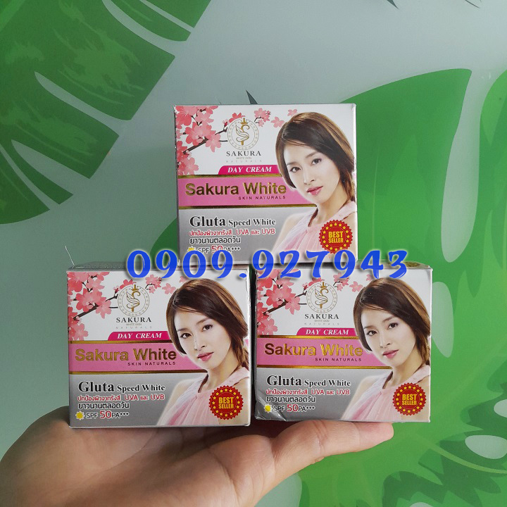 Kem dưỡng da chống nắng Sakura White Gluta Speed White UVA - UVB Thái Lan