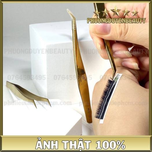 Nhíp Nối Mi Volume Vàng Dùng Tạo Fan Bao Test - MCS 19
