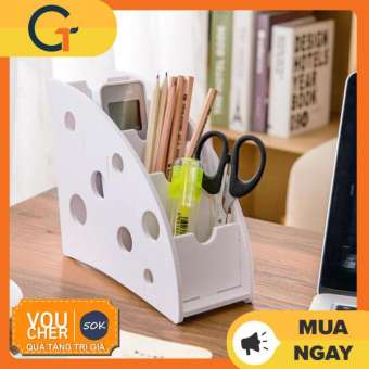 Kệ gỗ để bàn - Kệ đựng bút - Kệ đựng điều khiển đa năng 4 tầng làm từ gỗ PVC cao cấpp