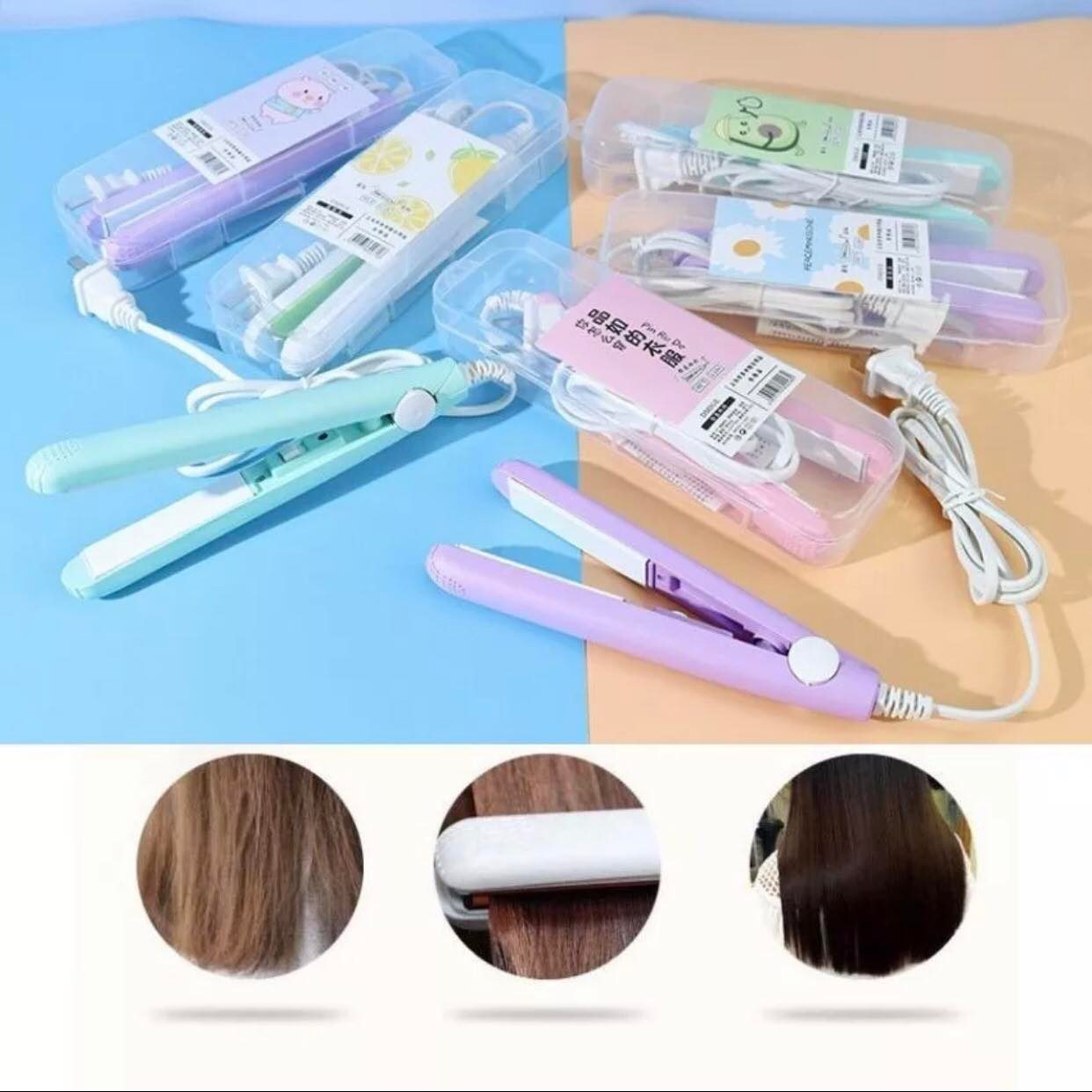 ( NHIỀU MÀU ) MÁY KẸP LÀ UỐN CỤP , DUỖI TÓC MINI CẦM TAY..TẠO ĐƯỢC NHIỀU KIỂU TÓC ĐẸP NHƯ SALON NHỎ GỌN TIỆN DỤNG MANG THEO ĐI CHƠI DU LỊCH