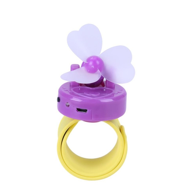 1pc 360 5V Mini Portable USB Wrist Fan Cooler Lamp(Purple) - intl Singapore
