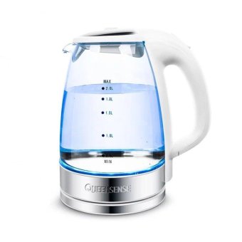 Electric Glass Kettle 2L Blue LED Illuminated (Blue And WhitePorcelain) Portable Pure Glass Cordless Temperature ControlledStainless Steel Quick Boil Kitchen Kettle-Chemical Free Adult AndBaby Safe-with Indicator And Scale For Home Office (2 - Intl April 2018 - 2 Electric Glass Kettle 2L Blue LED Illuminated (Blue and WhitePorcelain) Portable Pure Glass Cordless Temperature ControlledStainless Steel Quick Boil Kitchen Kettle-Chemical Free Adult andBaby Safe-with Indicator and Scale for Home Office (2 - intl - 2