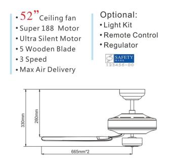 Fanco FFM 2000 52 Inch Ceiling Fan With 402-3L Light Kit And Installation (Metalic Silver) June 2018 - 4 Fanco FFM 2000 52 inch Ceiling Fan with 402-3L Light Kit and Installation (Metalic Silver) - 4