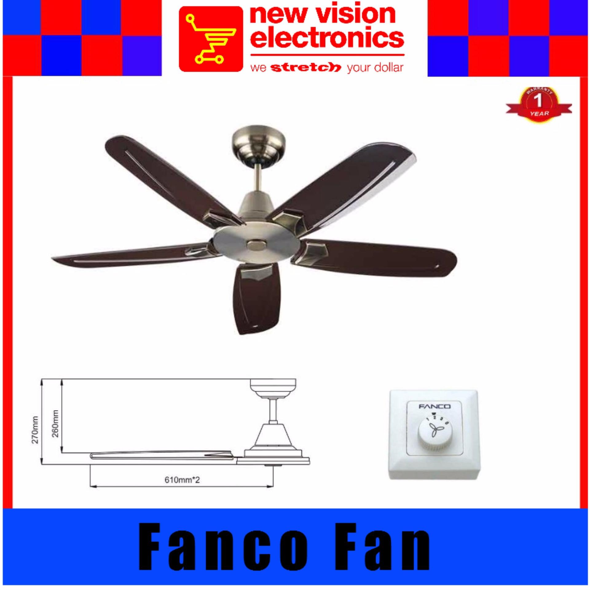 Fanco Ffm6000 48 Ceiling Fan 5 Abs Blade Safety Mark Roved Fanco Ffm6000 48 Ceiling Fan 5 Abs Blade Safety Mark Roved Life Time Warranty On Motor In Antique Brush Singapore