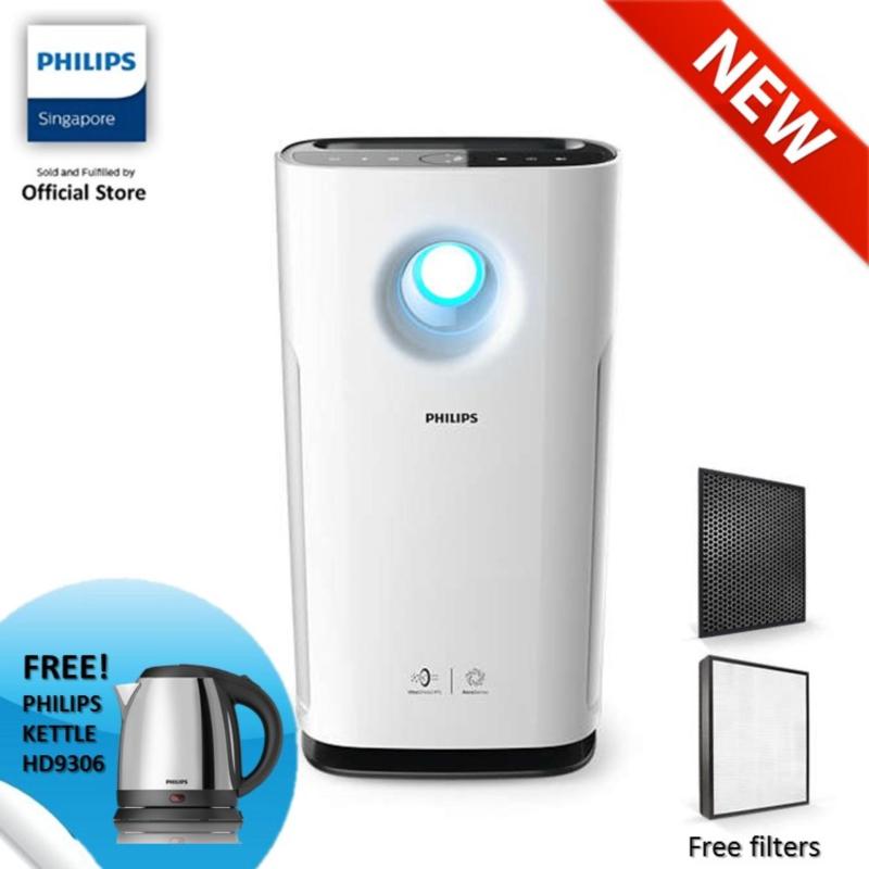 FREE Philips 1.5L Kettle HD9306(while stocks lasts, redeem at Consumer Care) & Additional Set of Filter (FY3432 &FY3433) with Philips Series 3000i Air Cleaner - AC3259/30 Singapore