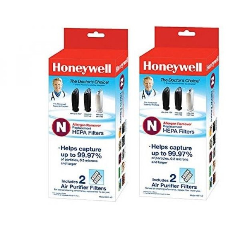 Honeywell True HEPA Replacement Filter N, 2 Packs of 2 Filters (4 filters total) - intl Singapore