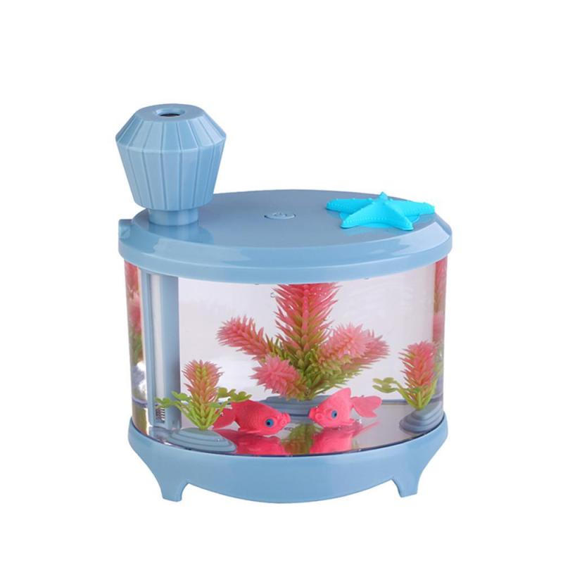 Leegoal 460ml USB Portable Small Fish Tank Cool Mist Aroma
Humidifier Air Purifier with 7 Cloor LED Lights and Timer for
Office Home Kids Bedroom(Blue) - intl Singapore