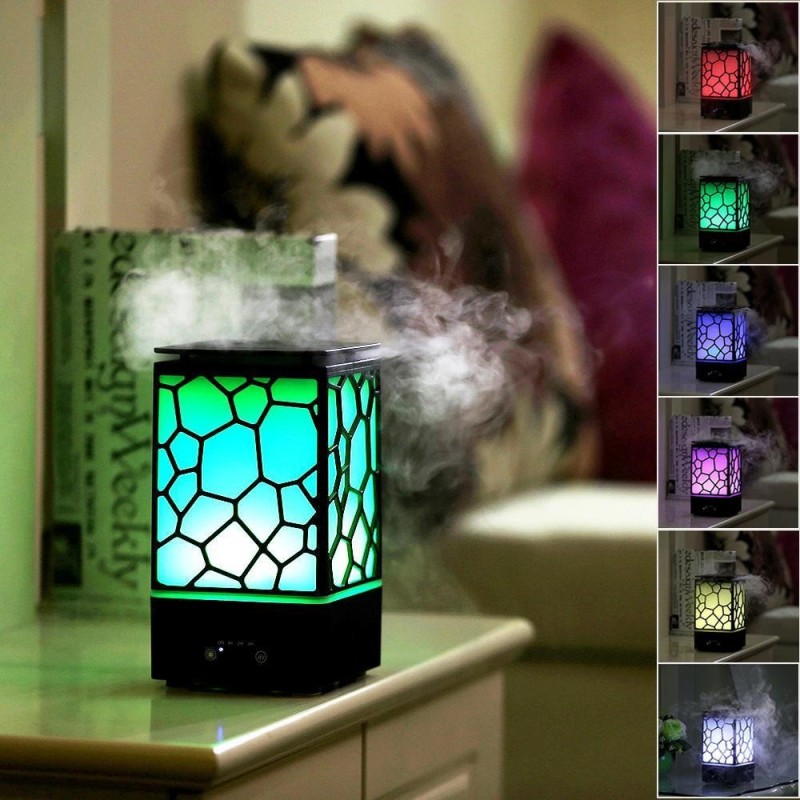 leegoal Aroma Diffuser Humidifier, Chinese Water Cube 200ml Aromatherapy Aroma Diffuser, Cool Mist Humidifiers With Auto-Shut-Off 7 Color LED Light For Home, Yoga, Office, Spa, Bedroom, Baby Room - intl Singapore