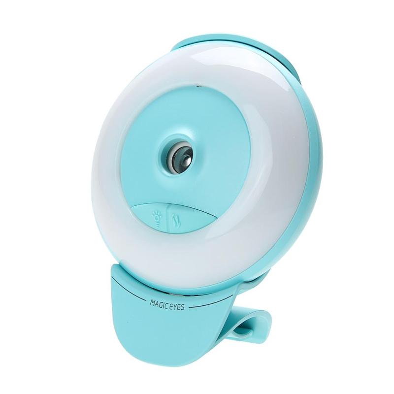 Mini Luminous Humidifier USB Nano Mister Facial Moisturizing Spray (Green) - intl Singapore