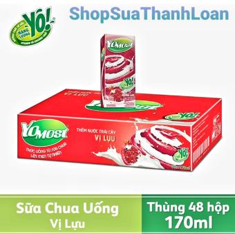 Thùng 48 Hộp Sữa Chua Uống YoMost Lựu 170ml.