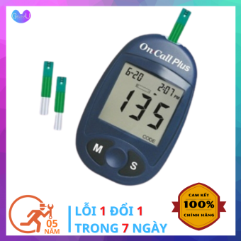 Máy ĐO ĐƯỜNG HUYẾT Oncall Plus - Bảo Hành 5 Năm - Máy Đo Tiểu Đường ONCALL PLUS